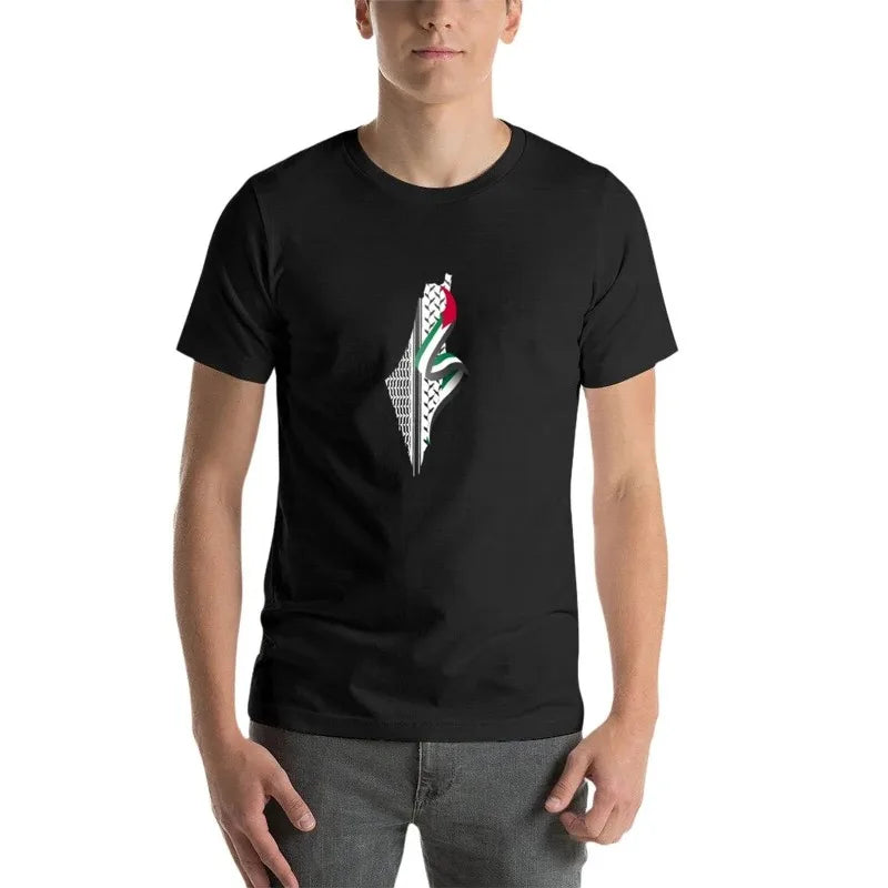 Palestine Map Pattern T-Shirt